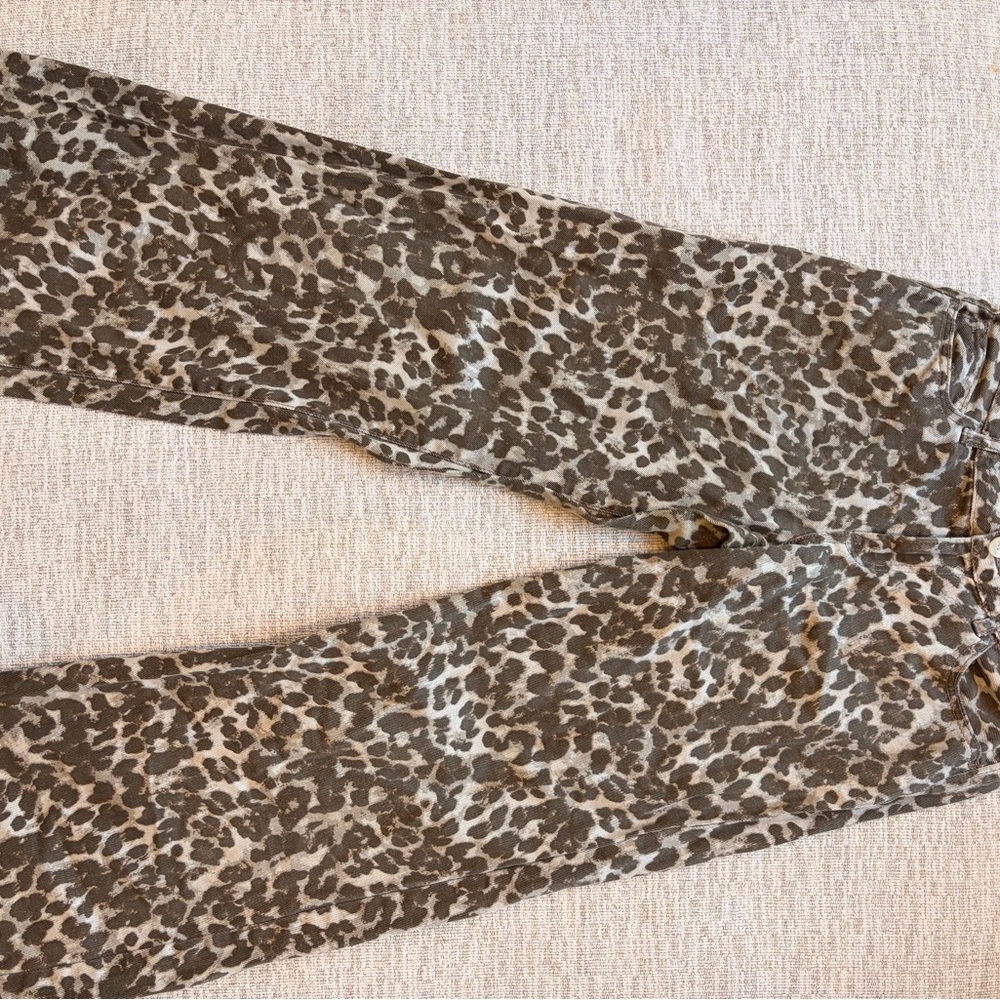 Leopard Print Women Jeans